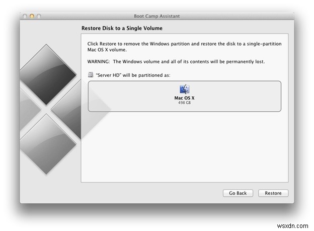MacでBoot CampのWindowsパーティションを削除してストレージを復元する方法