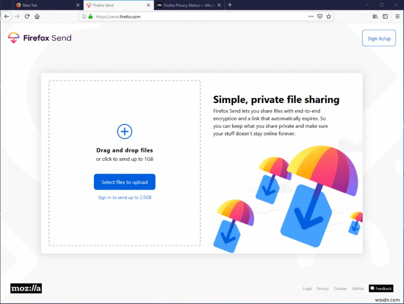 Firefox、エンドツーエンド暗号化ファイル転送サービス「Send」を正式公開