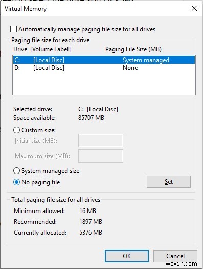 Windows 10でページファイルを変更・移動・無効化する方法をわかりやすく解説