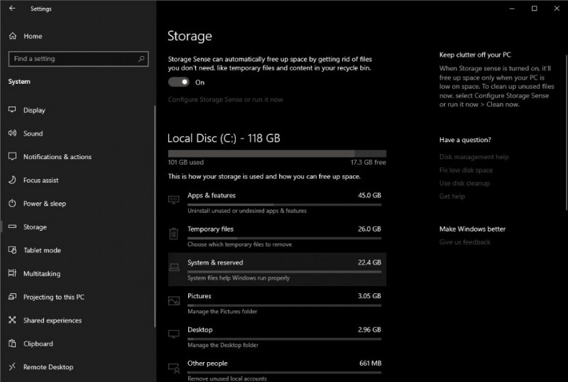 予約ストレージとは?Windows 10での有効化・無効化と容量削減の方法