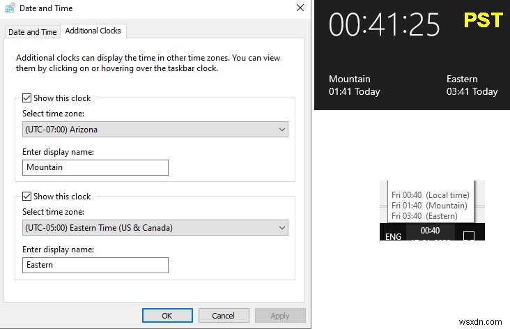 Windows 10のタスクバーに複数の時計を表示する3つの方法