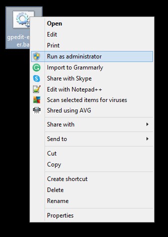 Windows 10 Homeでグループポリシーエディター(gpedit.msc)を有効化する方法