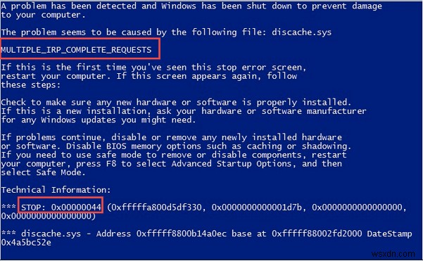 【解決済み】Windowsで発生するMULTIPLE_IRP_COMPLETE_REQUESTSブルースクリーンエラーの対処法