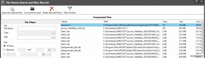 Disk Analyzer Pro を使って Windows 10 の圧縮ファイルを検索・管理する方法