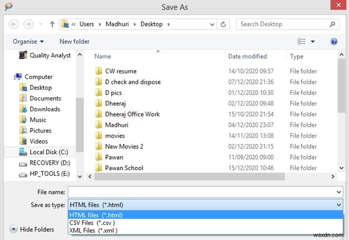 Disk Analyzer Proでディスク容量レポートをさまざまなファイル形式にエクスポートする方法