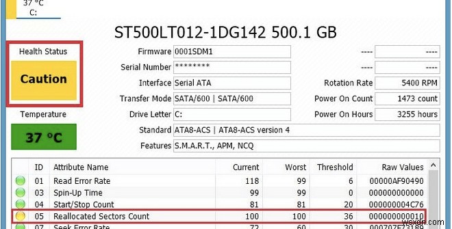 Windows 10で「再割り当てセクター数」の警告を修正する方法