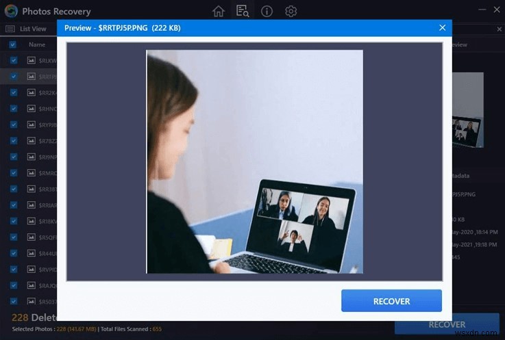削除したファイルを復元前にプレビューする方法|Systweak Photos Recoveryの使い方