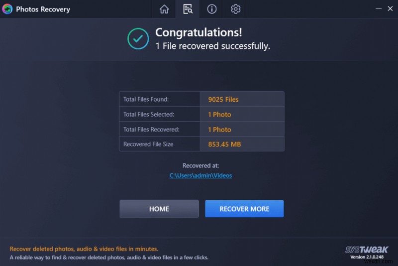 削除したファイルを復元前にプレビューする方法|Systweak Photos Recoveryの使い方