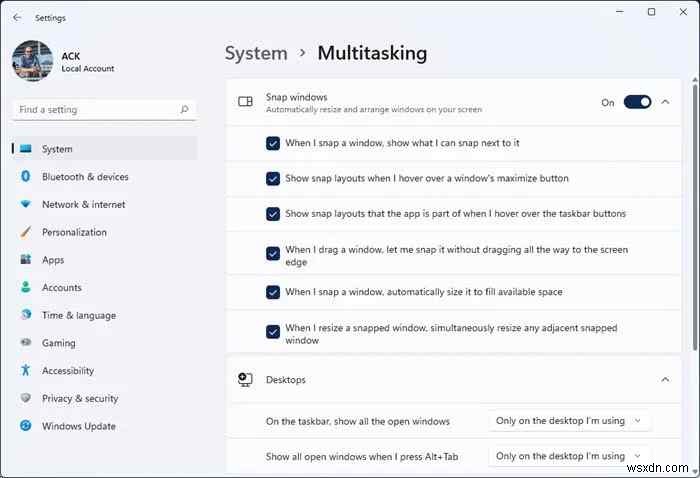 Windows 11でスナップレイアウトが動作しないときの対処法