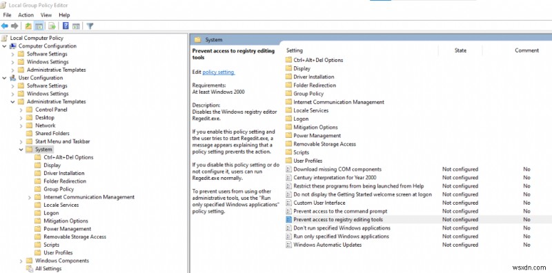 Windows 10でレジストリエディターへのアクセスを無効にする方法