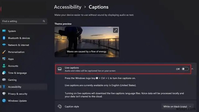 Windows 11でライブ キャプションを有効にする方法【オフラインで音声を文字起こし】