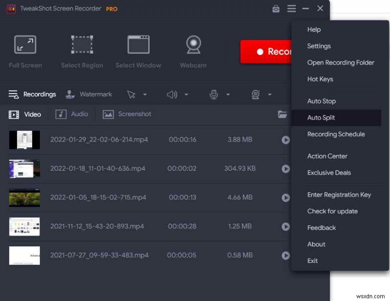 Windows 11で4K動画録画を自動分割する方法｜TweakShot Screen Recorderの使い方