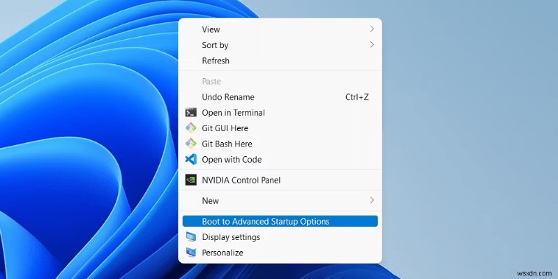 【Windows】右クリックメニューに「詳細スタートアップオプションで起動」を追加する方法