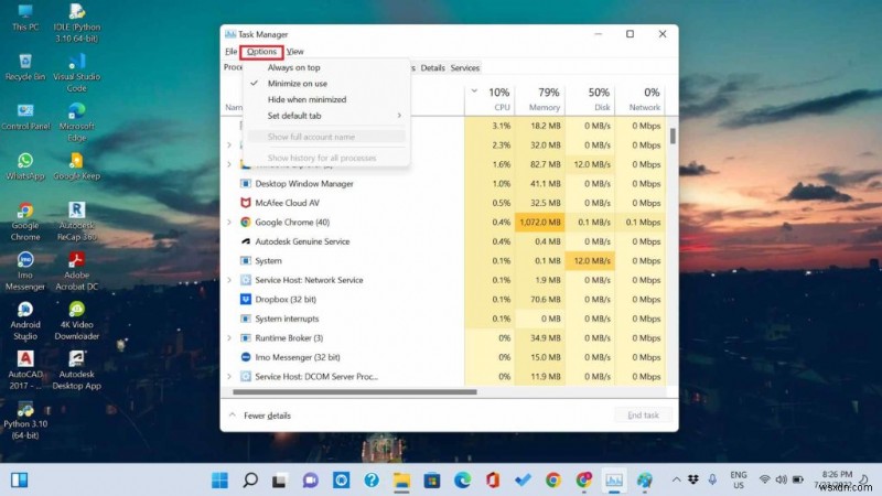 Windows 11でタスクマネージャーの既定のスタートページを変更する3つの方法