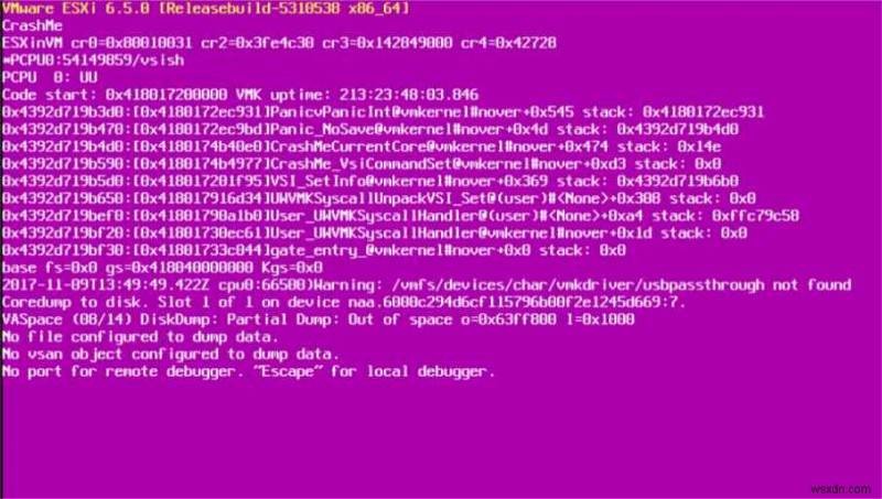 【解決策】Windows PCで発生するVMwareのパープルスクリーンオブデス(PSOD)エラーの直し方