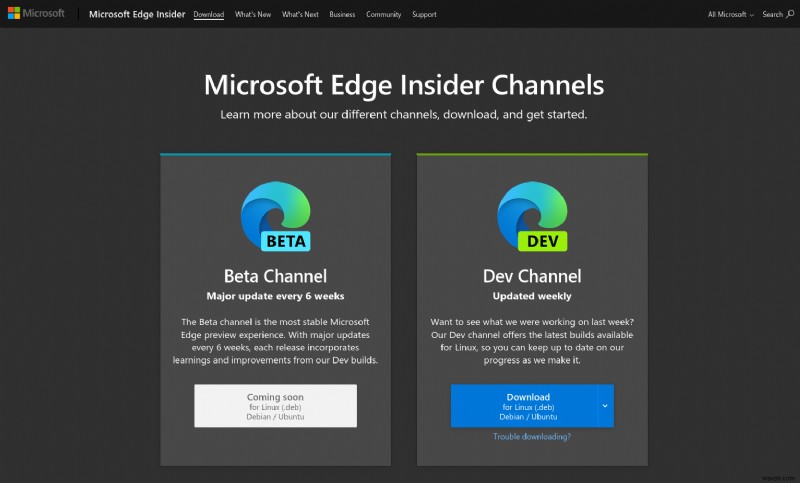 LinuxにMicrosoft Edge Devをインストールする方法【deb/rm対応】