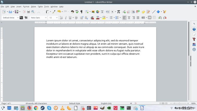 KDEでLibreOfficeのインターフェースフォントを改善する方法