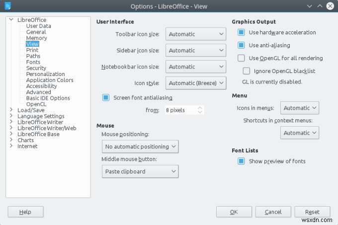 KDEでLibreOfficeのインターフェースフォントを改善する方法