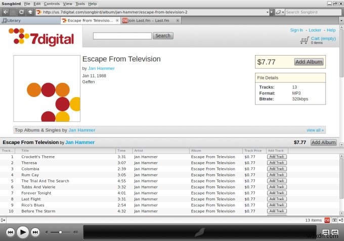 Songbirdレビュー：Firefoxの生みの親が手掛けた、史上最高の音楽プレーヤー