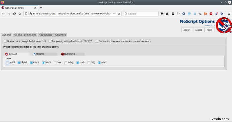 フォントの脆弱性対策にNoscriptを活用する方法