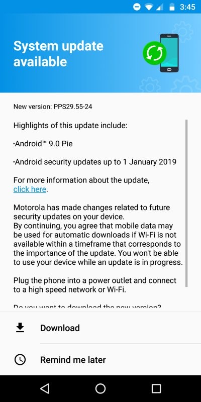 Android 9 Pieアップデート体験記 – Moto G6で何が変わった?
