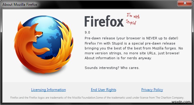 Firefoxのバージョン情報が消える?――皮肉たっぷりに語る「究極の独自路線」