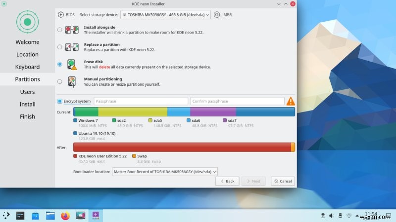 2010年製HP PavilionラップトップにKDE neonをインストールしてみた