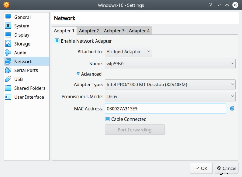 VirtualBoxのブリッジネットワークが機能しない!MACアドレス変更で回避する方法