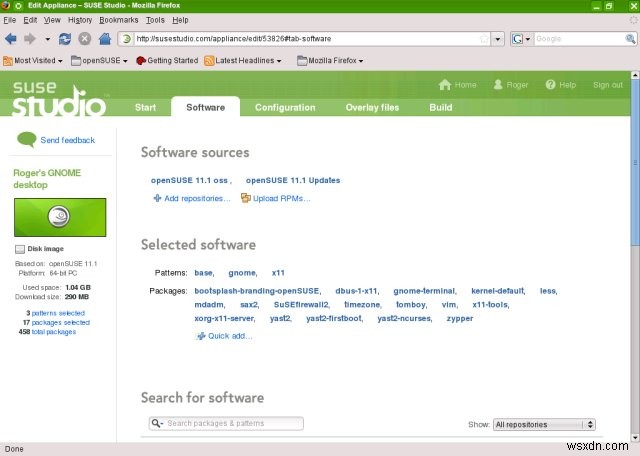 SUSE Studio – Webブラウザだけで独自のLinuxディストリビューションを作成する方法