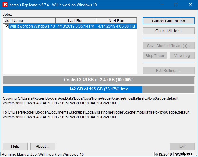Karen s Replicator – Windows 10で復活した軽量バックアップ・レプリケーションツール