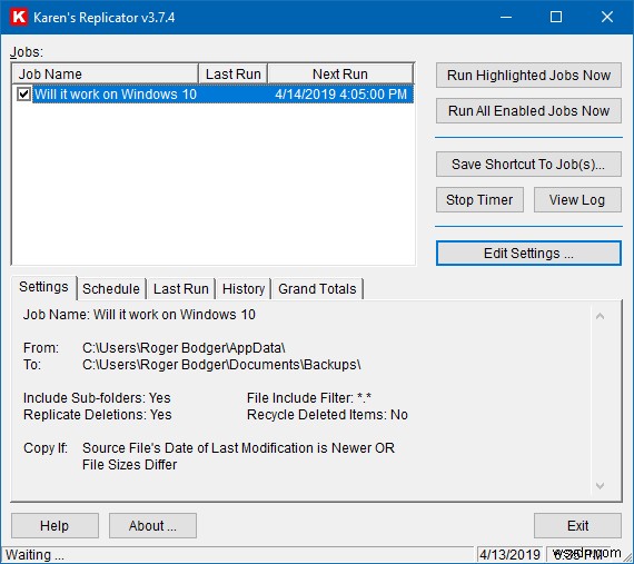 Karen s Replicator – Windows 10で復活した軽量バックアップ・レプリケーションツール