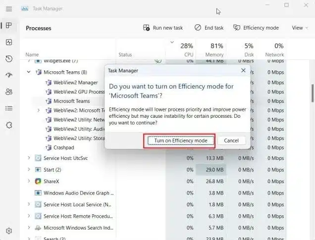 Windows 11の「効率モード」を活用してCPU負荷を軽減する方法