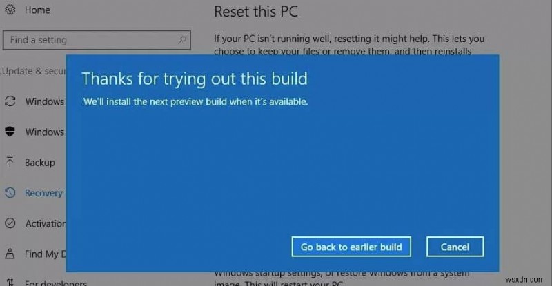 Windows 10 バージョン 20H2 をロールバック・アンインストールして以前のバージョンに戻す方法
