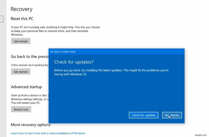 Windows 10 バージョン 22H2 をアンインストールして以前のバージョンに戻す3つの方法