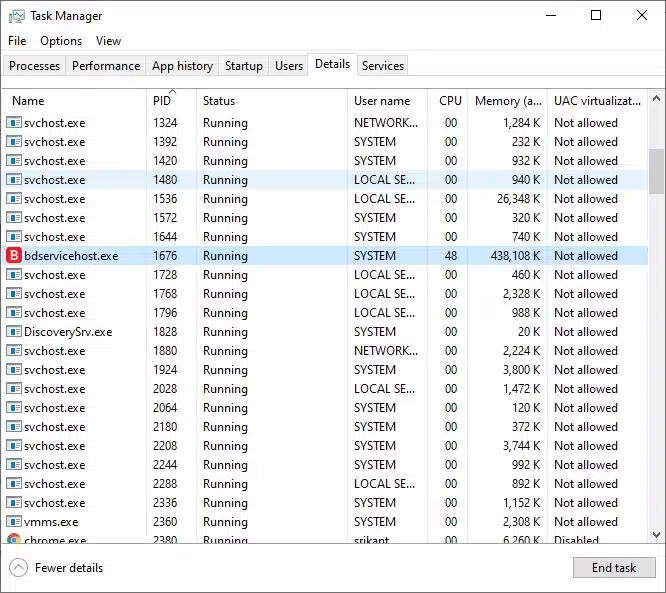 【解決済み】Windows 10でWMIプロバイダーホスト(wmiprvse.exe)のCPU使用率が高いときの対処法