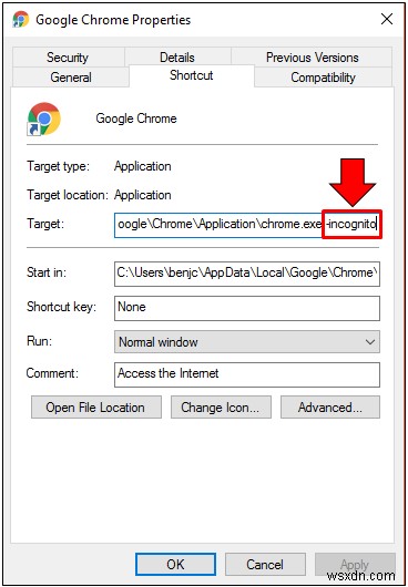 主要Webブラウザのプライベートブラウジングをワンクリックで起動するデスクトップショートカットの作成方法
