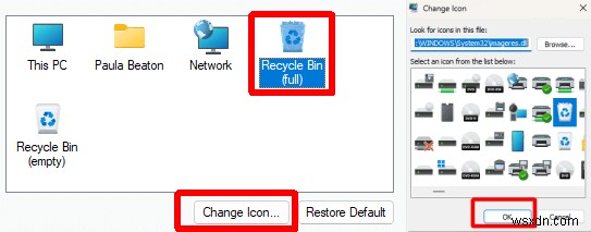 Windowsのデスクトップアイコンとごみ箱を変更する簡単な手順