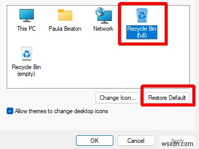 Windowsのデスクトップアイコンとごみ箱を変更する簡単な手順