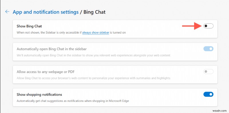 Microsoft EdgeのBing Chatボタンを簡単に削除する方法