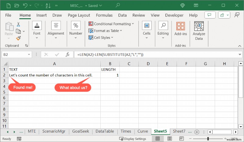 【Excel】LEN関数でセル内の文字数をカウントする方法|特定の文字の出現回数も簡単に数える