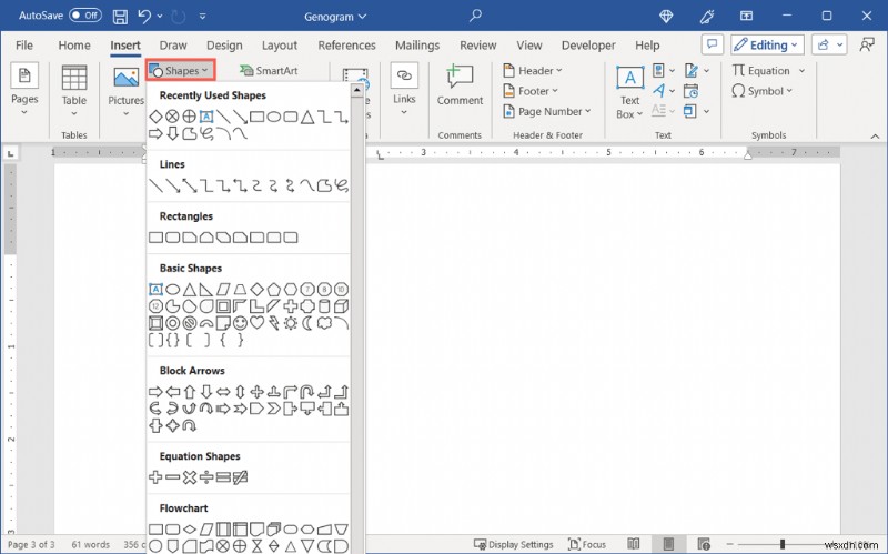 Microsoft Wordでジェノグラムを作成する方法：ステップバイステップ完全ガイド