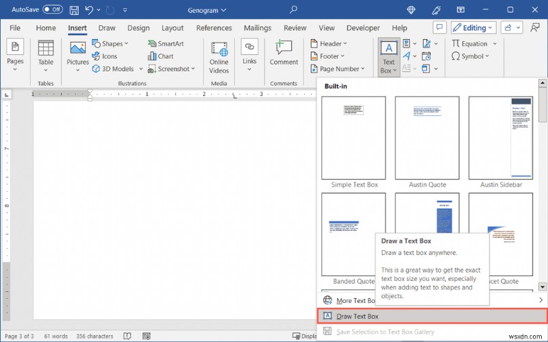 Microsoft Wordでジェノグラムを作成する方法：ステップバイステップ完全ガイド