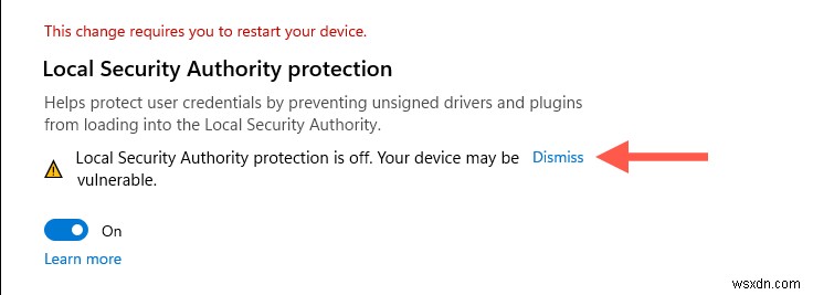 Windows 11で「ローカル セキュリティ機関の保護がオフになっています」通知を消す方法