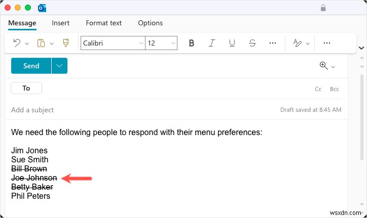 Microsoft Outlookで文字に取り消し線を付ける方法|Windows・Mac・Web版の手順を解説