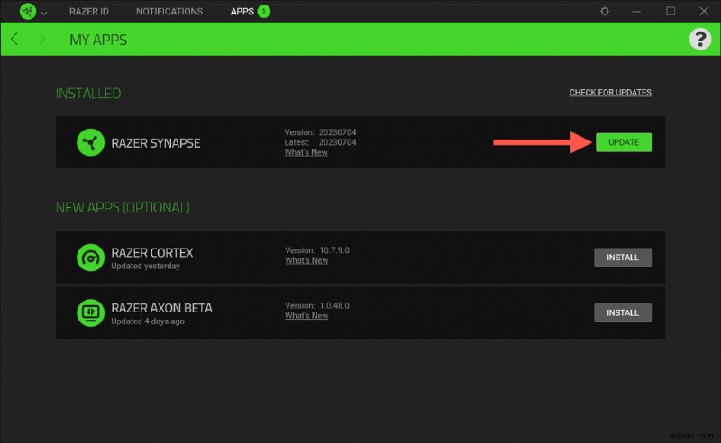 Razerデバイスを最高の状態に保つ方法:WindowsでRazer Synapseを最新版に更新する手順