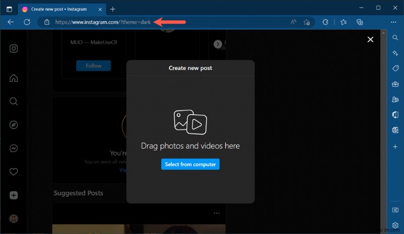 Windows版Instagram Webでダークモードを有効にする方法|ステップバイステップガイド