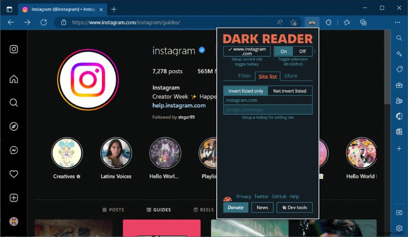 Windows版Instagram Webでダークモードを有効にする方法|ステップバイステップガイド