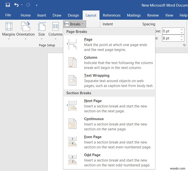 Microsoft Wordでセクション区切りを挿入する方法【ステップバイステップガイド】