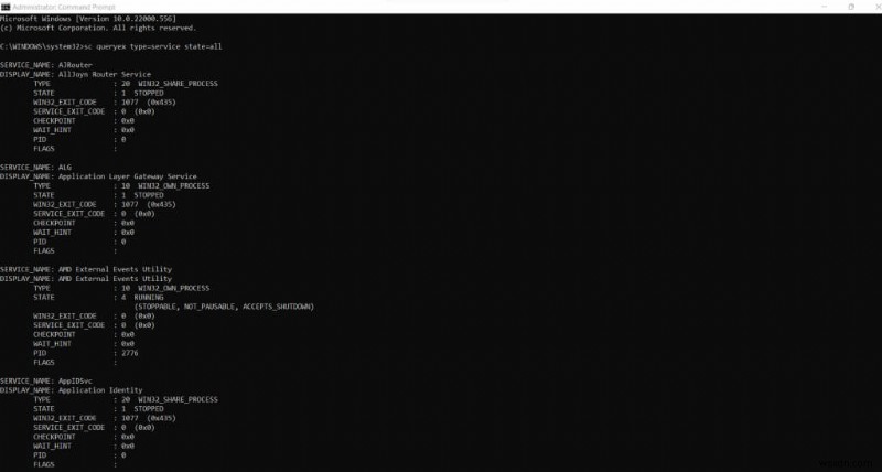 PowerShellとコマンドプロンプトでWindowsサービスを簡単に一覧表示する方法