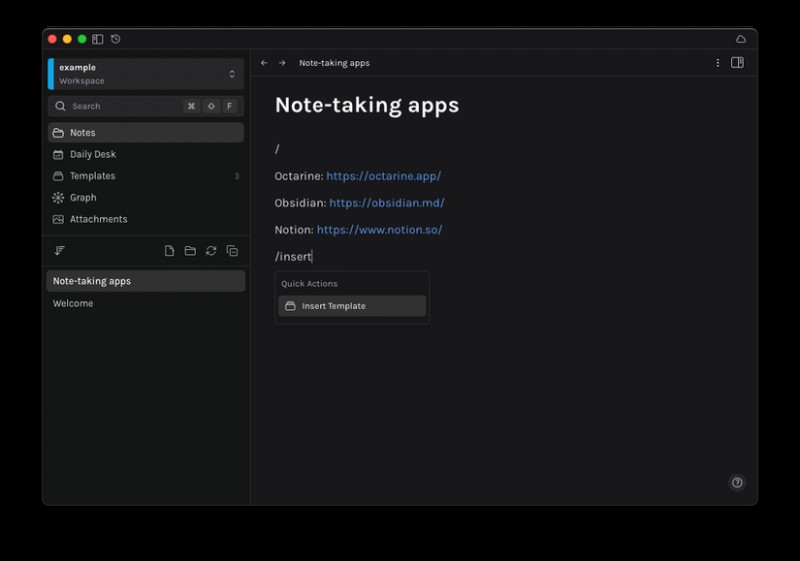 ワークフローを簡素化！ObsidianやNotionに代わるミニマルノートアプリOctarineの使い方